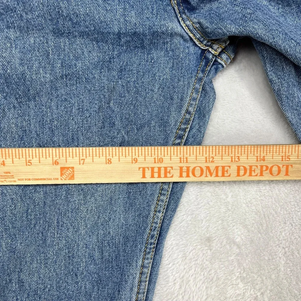 Levi's 505 Regular Fit Straight Jeans Men's Blue Denim Pockets Classic - 34X32.5